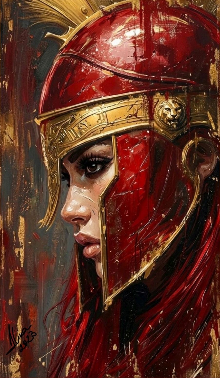 ArteDiAlina.com painting: Lady Warrior